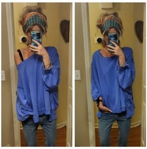 🦄RARE Color Free People We The Free Camden Sweatshirt Blue Iris🦄